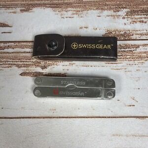 Swiss Gear Multi-Tool Stainless Steel Straight Edge Knife Silver USA